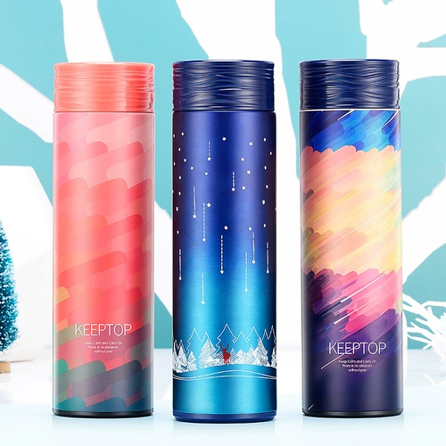 Модный вакуумный стакан подходит для мужчин и женщин из нержавеющей стали, портативная чайная чашка для влюбленных