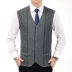 Người đàn ông trung niên len vest mùa thu và mùa đông phù hợp với chiếc áo đan len cha dệt kim áo len người đàn ông trung niên gần- phù hợp vest đồ vest Dệt kim Vest