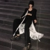 Áo khoác màu đen nữ mùa xuân và mùa thu bf Harajuku phong cách gió cổ điển ulzzang mosaic mùa thu hip hop nhỏ phù hợp với thủy triều quần áo đẹp nữ Business Suit