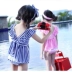 Trẻ em mới của Hàn Quốc áo tắm cô gái công chúa cô gái sọc chia kem chống nắng dễ thương bé váy áo tắm