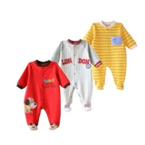 Детская летняя хлопковая одежда, хлопковое детское боди для новорожденных, осенняя, 0-1 лет