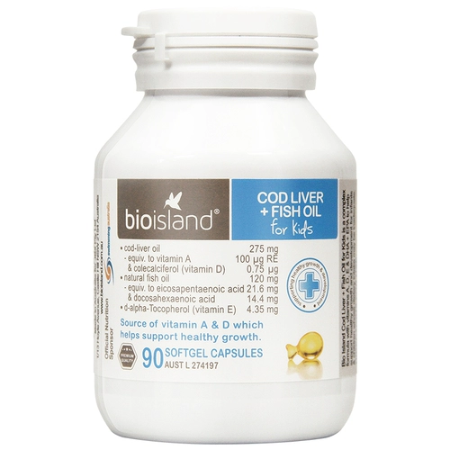 Австралийские био -острова дети и малыши Детское рыбий масла 90 пленка треска.