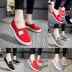 Giày vải mùa thu Giày nữ phiên bản Hàn Quốc của giày vải Bắc Kinh cũ đạp phẳng một đôi giày lười Giày dép nữ Fu Fu Giày chạy bộ nữ giầy gucci ny Plimsolls