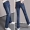 Quần jeans ống suông nữ mùa thu đông 2018 phiên bản mới của Hàn Quốc đã mỏng nhẹ màu eo cao cộng với quần nhung nữ rộng rãi