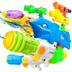 Súng nước của trẻ em đồ chơi công suất lớn ngoài trời áp lực cao kéo ba lô phun nước bơi nước trôi nước 仗 Súng đồ chơi trẻ em
