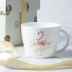 Blue Lotus Flamingo Phnom Penh Cup Mug Bone Bone Ceramic Oatmeal Cup Breakfast Breakfast Cup Creative Ins Dung lượng lớn