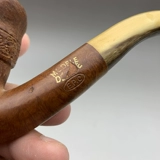 Свинья с борьбой с новым французским эпохи EPC Резьбовым лидером Тема натуральные рога крупного рогатого скота, сотни лет боевые