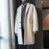 [Ưu đãi đặc biệt] áo khoác len mùa đông màu trơn thả vai xu hướng nam phiên bản Hàn Quốc của áo len dài cổ rộng áo phao nam hàn quốc Áo len