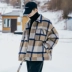 Bốn mươi chín ngày mùa đông Áo len dày cho nam Xu hướng áo khoác cotton Hàn Quốc - Bông