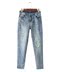 J7 quần áo trẻ em gái mùa xuân và mùa thu quần trẻ em lớn trẻ em mới sequin denim mỏng đáy quần dài quần jean bé trai xuân hè Quần jean