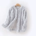MM3 mùa xuân và mùa thu 2018 mới của Hàn Quốc phiên bản của giả lông màu rắn vòng cổ sang trọng áo khoác ngắn nữ thời trang hoang dã mẫu áo lông cừu đẹp Faux Fur
