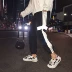 Mùa hè Harajuku quần âu nam hip hop loose chùm chân bó sát Hàn Quốc phiên bản của đoạn mỏng chín quần xu hướng bf của nam giới quần Crop Jeans