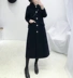 Chống mùa giải phóng mặt bằng áo khoác mỏng áo mùa thu màu đen và mùa đông quần áo mới giảm béo dài Hàn Quốc phiên bản của over-knee coat phụ nữ ao khoac Trung bình và dài Coat