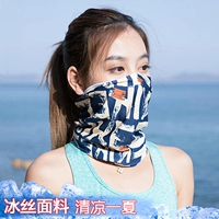 Шелковый летний шарф-платок подходит для мужчин и женщин, уличный шарф, маска для рыбалки, снаряжение, защита от солнца