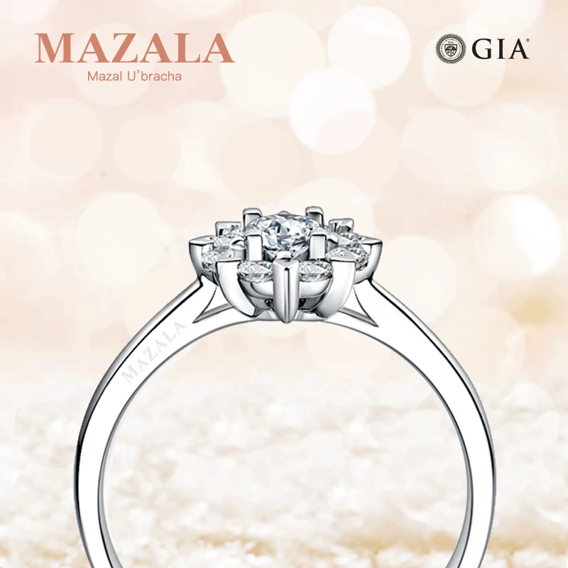 Серия Mazala BloomingSnowflake Группа вставка карельский эффект предложение помолвка обручальное кольцо для девушки