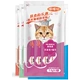 Mèo Baolejia ăn nhẹ thức ăn ướt mèo vào mèo con chất lỏng gói thức ăn ướt mèo đóng hộp 14g * 4 royal canin cho mèo con Đồ ăn nhẹ cho mèo