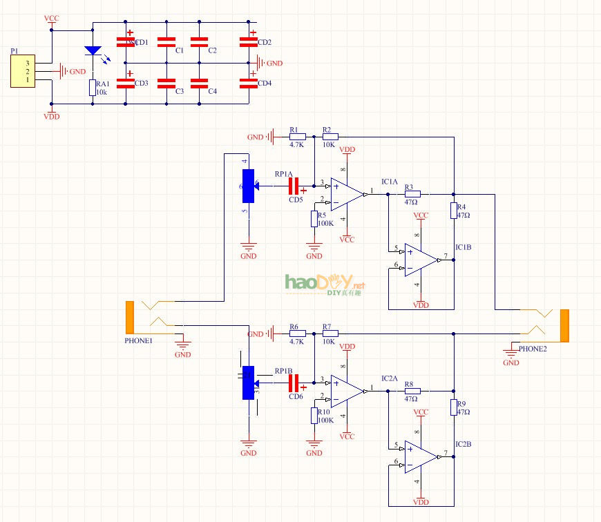 经典47耳放套件 耳机功放大器 pcb电路板 diy制作套件 散件