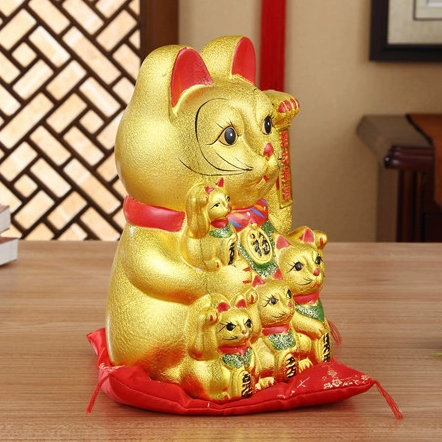 Подлинная Fortune Cat Disploy Gold Creative Electric Cat Hands Hands Hands Большие магазины открывают состояние и попадают в бао
