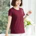 Áo thun cotton nữ tay ngắn nữ phiên bản Hàn Quốc 2019 hè mới cỡ lớn cho nữ trung niên áo rộng 40-50 tuổi - Áo phông áo phông trắng nữ Áo phông