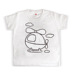 Trẻ em của tay sơn trắng T-Shirt mẫu giáo handmade TỰ LÀM màu graffiti tranh trống cotton dày t-shirt Áo thun