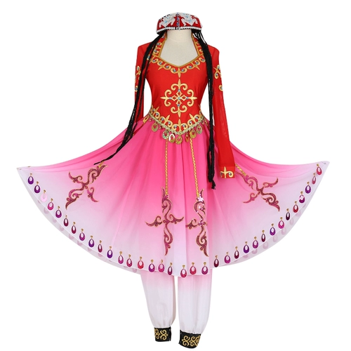 Yanyun Dance Cenjiang Dance Dance Dance Женский этнический этнический этнический юб