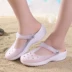 2019 mùa hè giày mềm đáy lỗ, dép nhựa, dép chống trượt nặng đáy nữ y tá trắng dép thạch dép