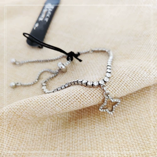 Регулируемый универсальный платиновый браслет для влюбленных, инкрустировано бриллиантами, в корейском стиле, простой и элегантный дизайн