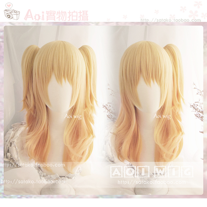 Anime Citrus Aihara Yuzu Cosplay Wig Two Ponytails Hair Hairpiece