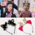 Phụ kiện tóc cho trẻ em 咘 咘 Jia Jingwen với đồ trang sức đầu bé gái tai mèo dễ thương headband kẹp tóc Công chúa headband nữ