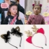 Phụ kiện tóc cho trẻ em 咘 咘 Jia Jingwen với đồ trang sức đầu bé gái tai mèo dễ thương headband kẹp tóc Công chúa headband nữ băng đô nữ Phụ kiện tóc