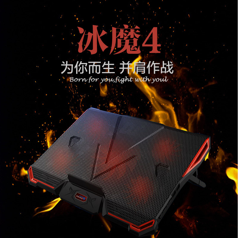 冰魔4外星人笔记本散热器15.6寸微星戴尔电脑风扇散热底座支架17