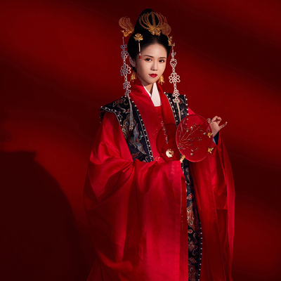 【现货】衿娥汉服 明制婚服 鸾凤纹鞠衣 大衫 孔雀纹霞帔