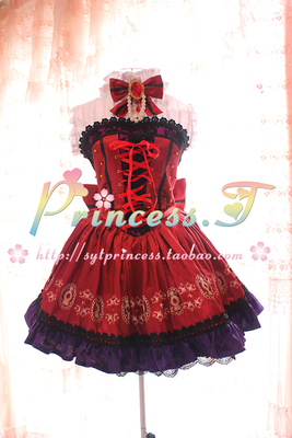 taobao agent [Princess.t] Idol Master Cinderella Girl, Yisi SSR red dress cos