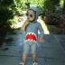 3-9 tuổi dễ thương phim hoạt hình cá mập trẻ em một mảnh áo tắm chàng trai và cô gái bé sứa bãi biển kem chống nắng áo tắm quần áo bơi trẻ em Bộ đồ bơi của Kid