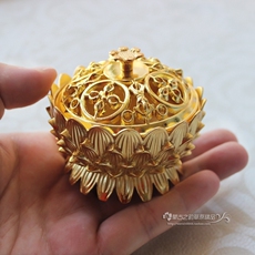 Благовоние 莲花香炉镂空合金熏香炉檀香炉客厅摆件香插香座沉香驱蚊家用室内