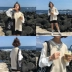 Township đầu của phụ nữ Hàn Quốc phiên bản của các trường đại học gió sọc hoang dã V-Cổ lỏng đan áo len vest của phụ nữ vest jacket triều Áo vest