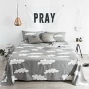 ins Khăn giường bông phòng đơn giường đôi 1,5 1,8 m tăng 100% khăn trải giường cotton Li - Khăn trải giường