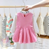 Пуховик, платье, юбка, бархатный утепленный наряд маленькой принцессы, 2022, в корейском стиле