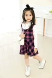 Платье, наряд маленькой принцессы, юбка, осеннее, в корейском стиле, длинный рукав