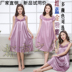Phụ nữ mang thai đồ ngủ mùa hè phụ nữ phần mỏng băng lụa ngắn tay áo mang thai lỏng sexy dài Hàn Quốc phiên bản của nightdress cộng với phân bón XL Đêm đầm