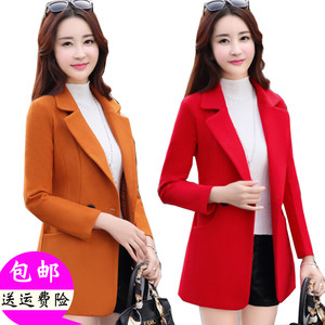 Hàn Quốc của nhỏ áo len nữ trường trung học phần dài eo lady lady hoang dã mùa thu và mùa đông mô hình len áo khoác nữ