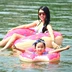 Bơi vòng người lớn tăng dày nách inflatable vòng bơi phao cứu sinh con bé màu hồng donut vòng bơi
