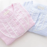 Nhật bản đồ ngủ phụ nữ mùa hè mùa xuân mỏng ngắn tay bông gạc cotton dài tay cotton quần áo đơn giản dịch vụ nhà phù hợp với