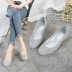 2018 mới Bao Đầu wedge với sáng bóng giày thạch cao su không thấm nước giày thường đầu tròn mềm giày bãi biển giày đơn ủng cao su Rainshoes