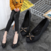 2018 new jelly giày nữ mưa khởi động nêm với bow baotou giày không thấm nước non-slip mềm bãi biển nhựa giày phụ nữ Rainshoes