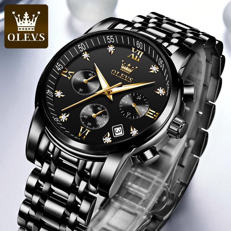 Oulishi Men's Watch Student Fully Automatic Waterproof Precision Steel Quartz S-2858_voghion.com