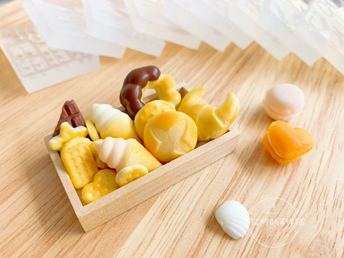 Глина, маленькая компактная игра с едой, десертная прозрачная форма, «сделай сам»