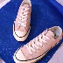 Converse 1970s Samsung tiêu chuẩn màu hồng nhạt phai bột lật lông thấp giày vải 162246c giày thể thao nữ Plimsolls
