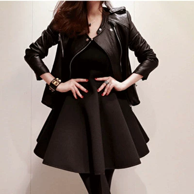 Mùa xuân và mùa thu Hepburn Little Black Dress Slim A-line Base Dress Eo cao không tay Váy nữ Puffy Vest Váy mùa hè - Váy eo cao