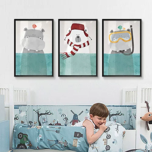 Скандинавское мультяшное украшение для детской комнаты для мальчиков и девочек для кровати